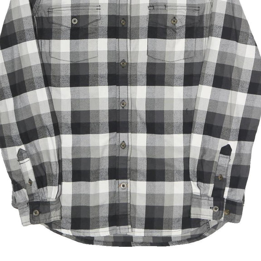 CARHARTT Womens Black & Grey Check Shirt S Workwear Casual Flannel Button-Up