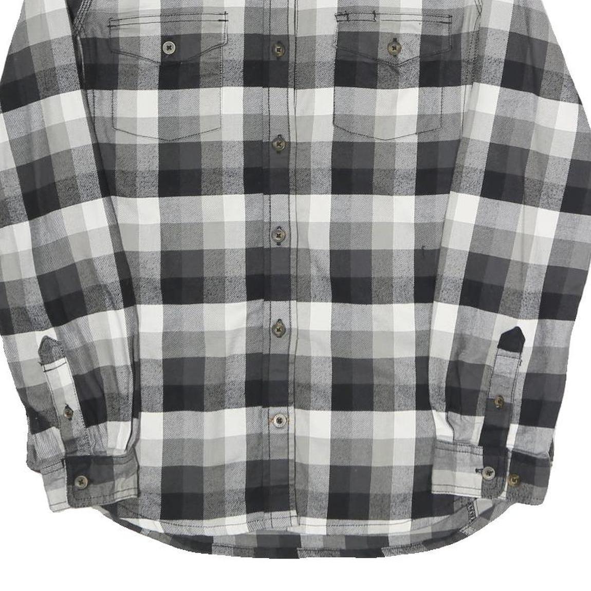 CARHARTT Womens Black & Grey Check Shirt S Workwear Casual Flannel Button-Up