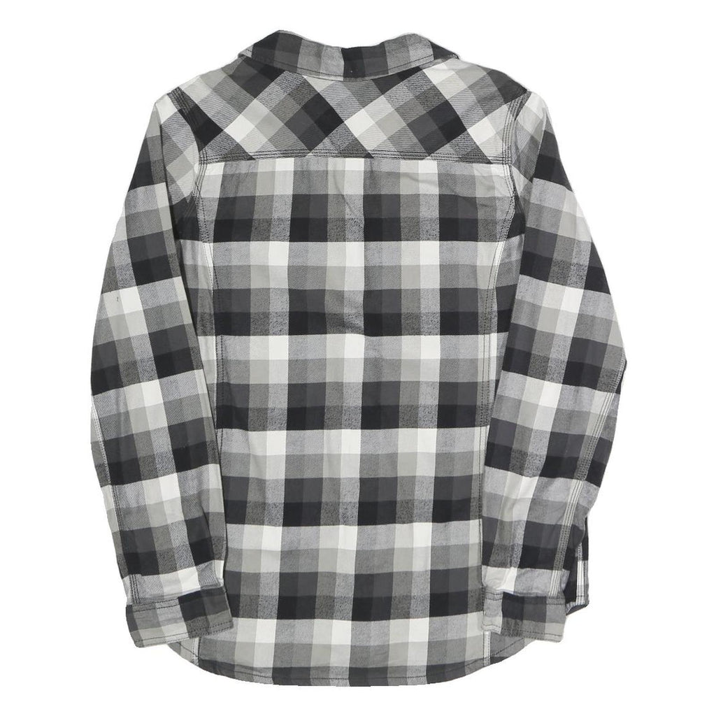 CARHARTT Womens Black & Grey Check Shirt S Workwear Casual Flannel Button-Up