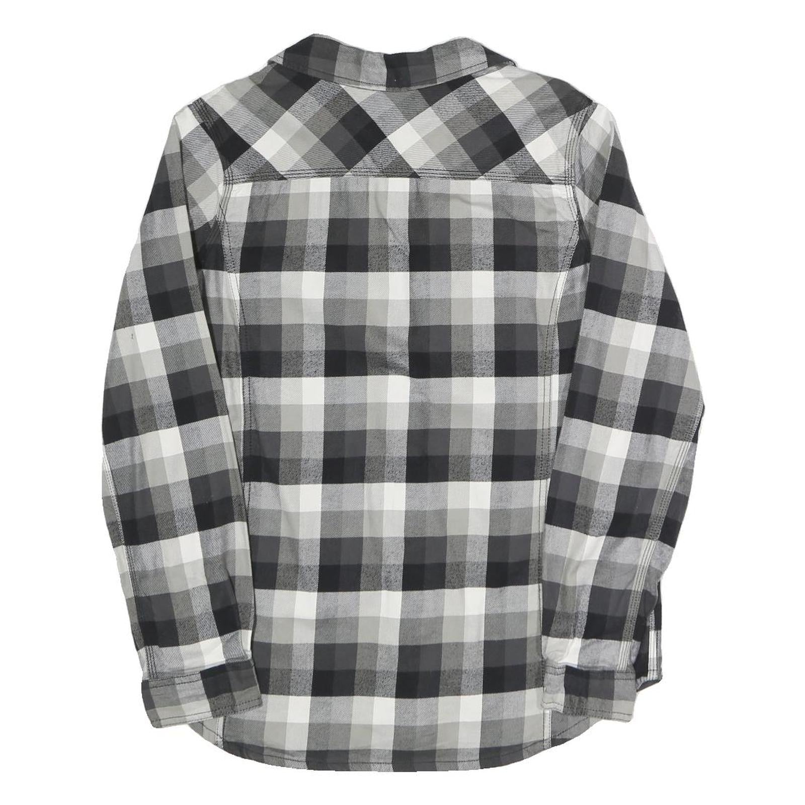 CARHARTT Womens Black & Grey Check Shirt S Workwear Casual Flannel Button-Up