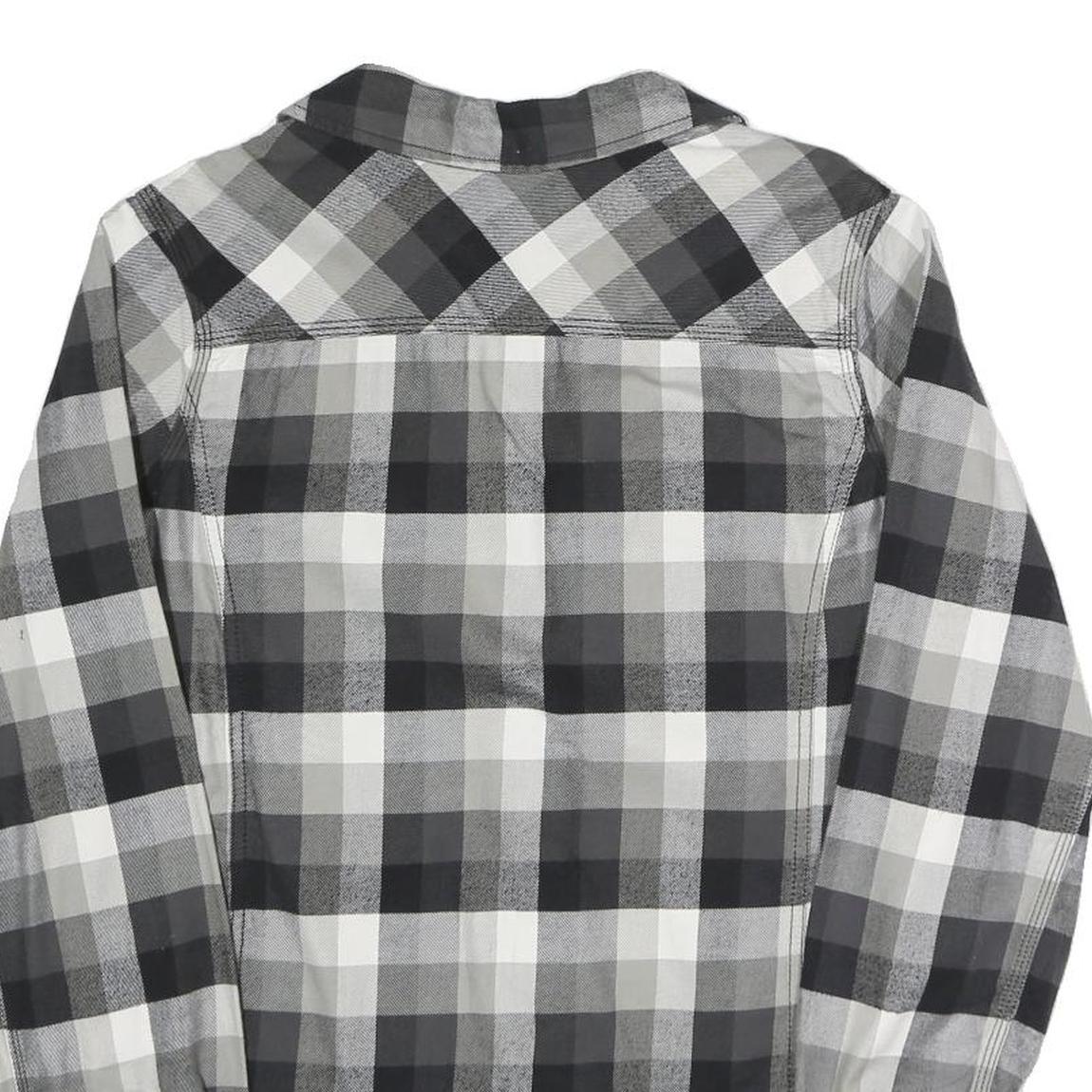 CARHARTT Womens Black & Grey Check Shirt S Workwear Casual Flannel Button-Up