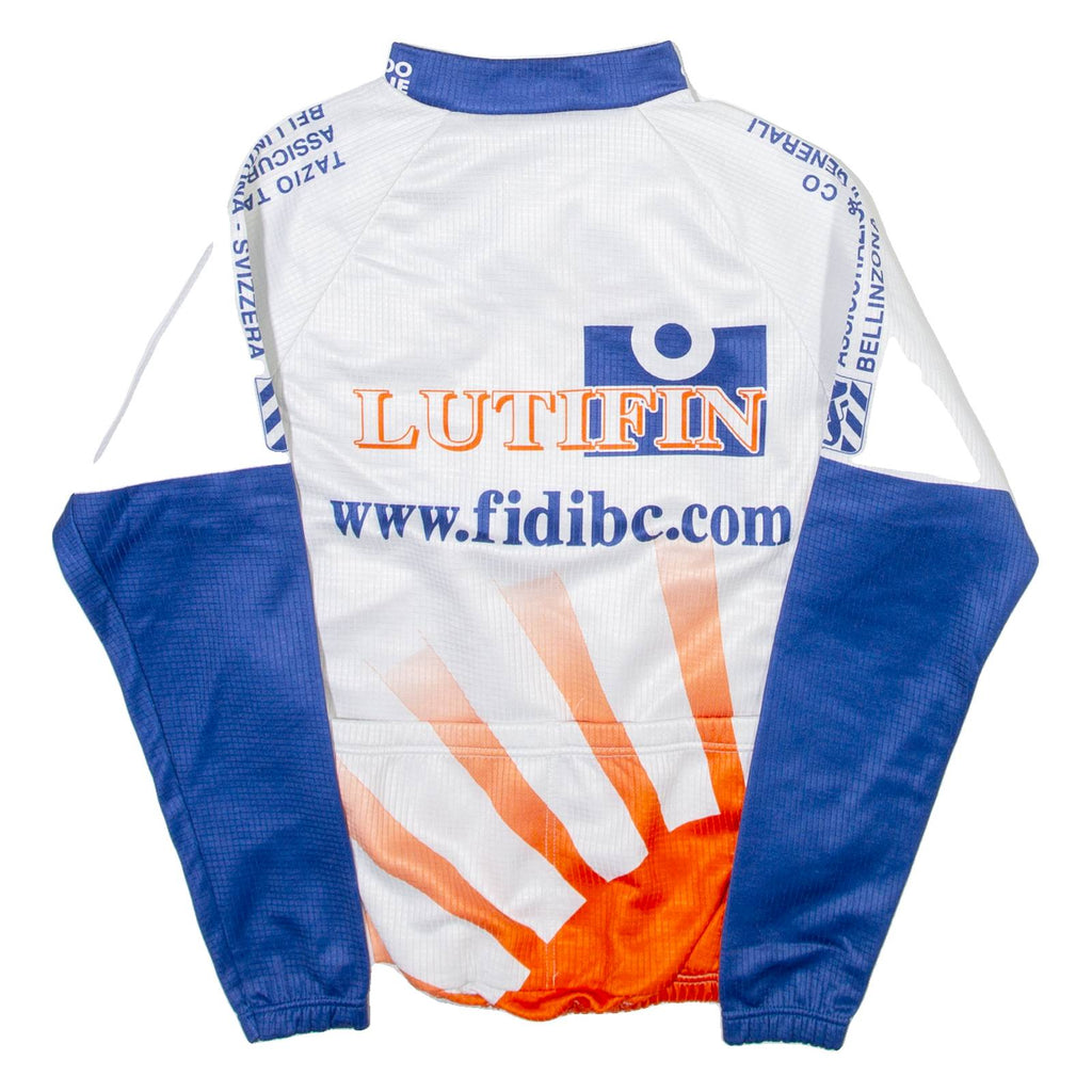 M.B. Full Zip Mens Jersey White Long Sleeve M