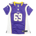 NIKE Womens Purple & White Vikings Football Shirt M Short Sleeve V-Neck NFL