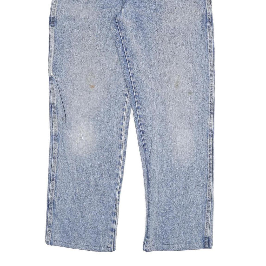 DICKIES Mens Regular Fit Light Blue Denim Jeans W34 L31 Workwear Casual Zip