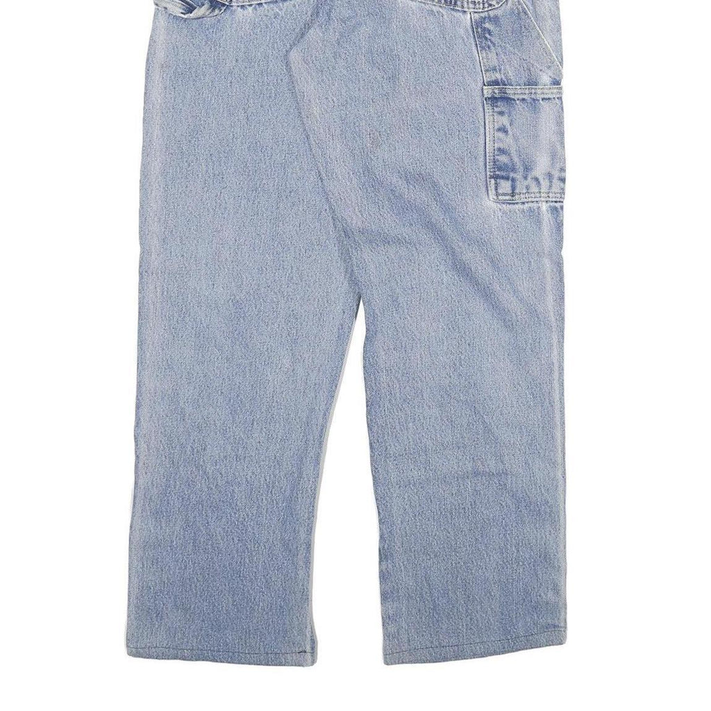 DICKIES Mens Regular Fit Light Blue Denim Jeans W34 L31 Workwear Casual Zip