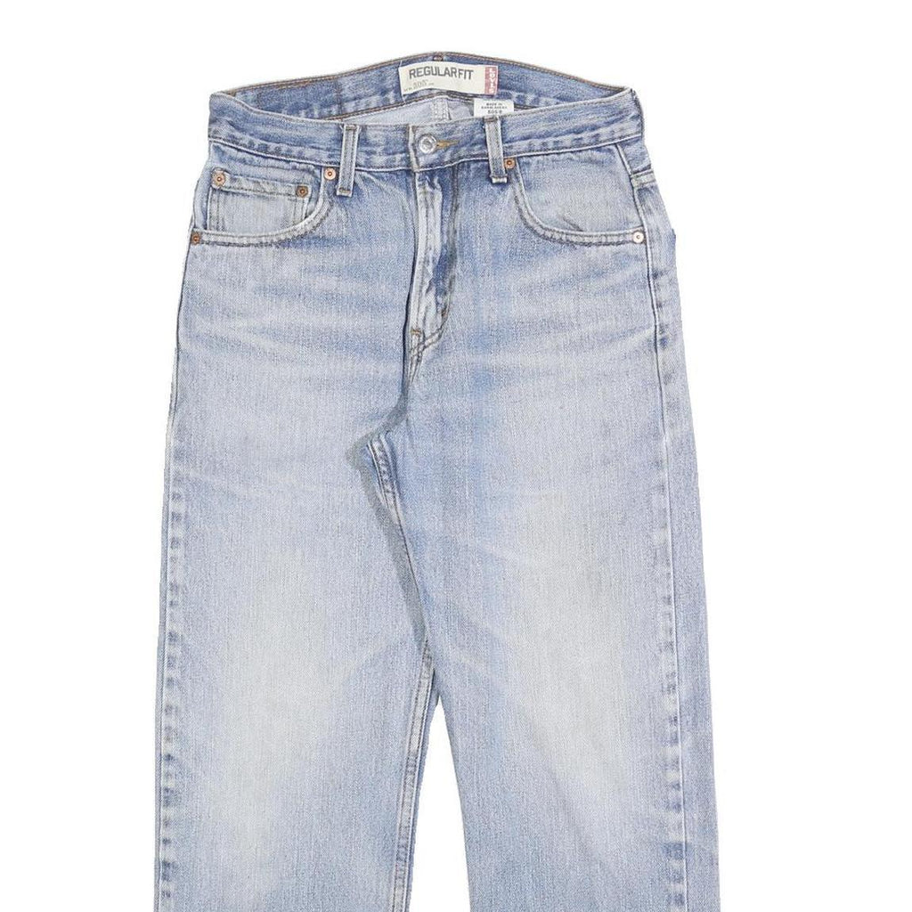 LEVI'S 505 Mens Jeans Blue Regular Straight Denim Light W30 L27 Classic Fit