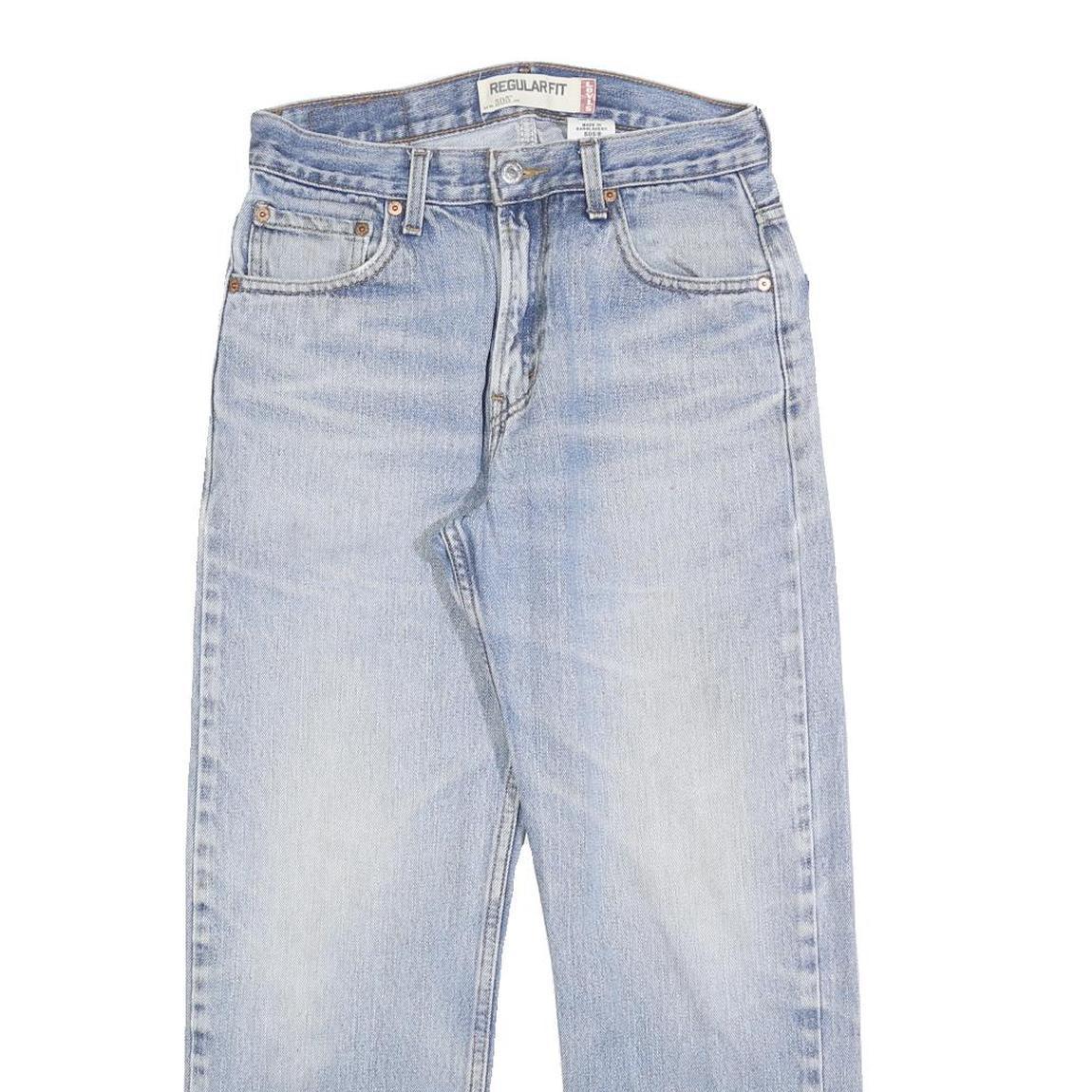 LEVI'S 505 Mens Jeans Blue Regular Straight Denim Light W30 L27 Classic Fit