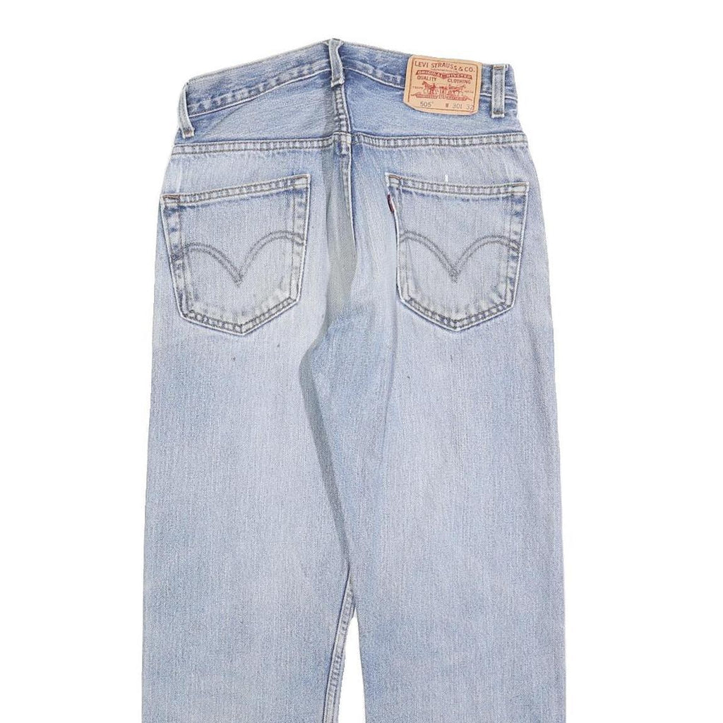 LEVI'S 505 Mens Jeans Blue Regular Straight Denim Light W30 L27 Classic Fit