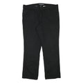DICKIES Womens Black Cotton Blend Regular Fit Straight Leg Trousers W38 L30