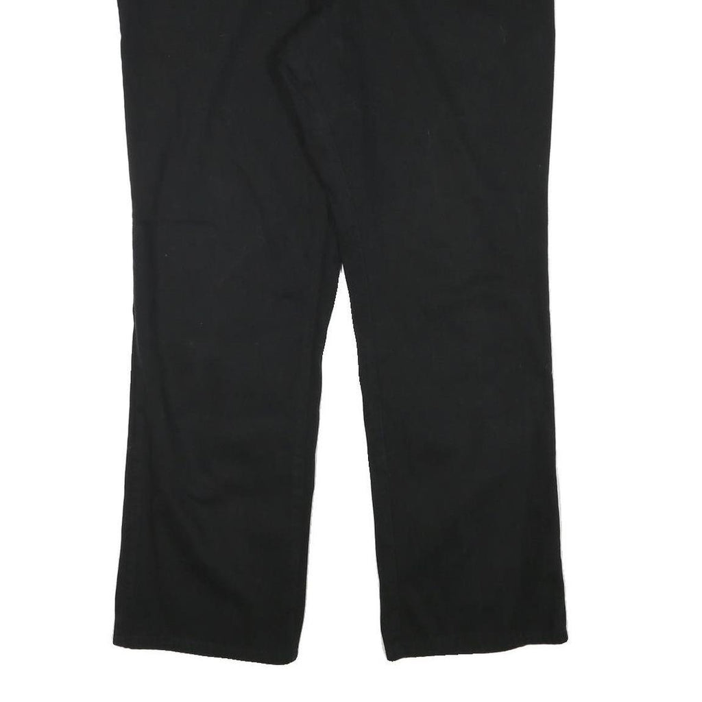 DICKIES Womens Black Cotton Blend Regular Fit Straight Leg Trousers W38 L30