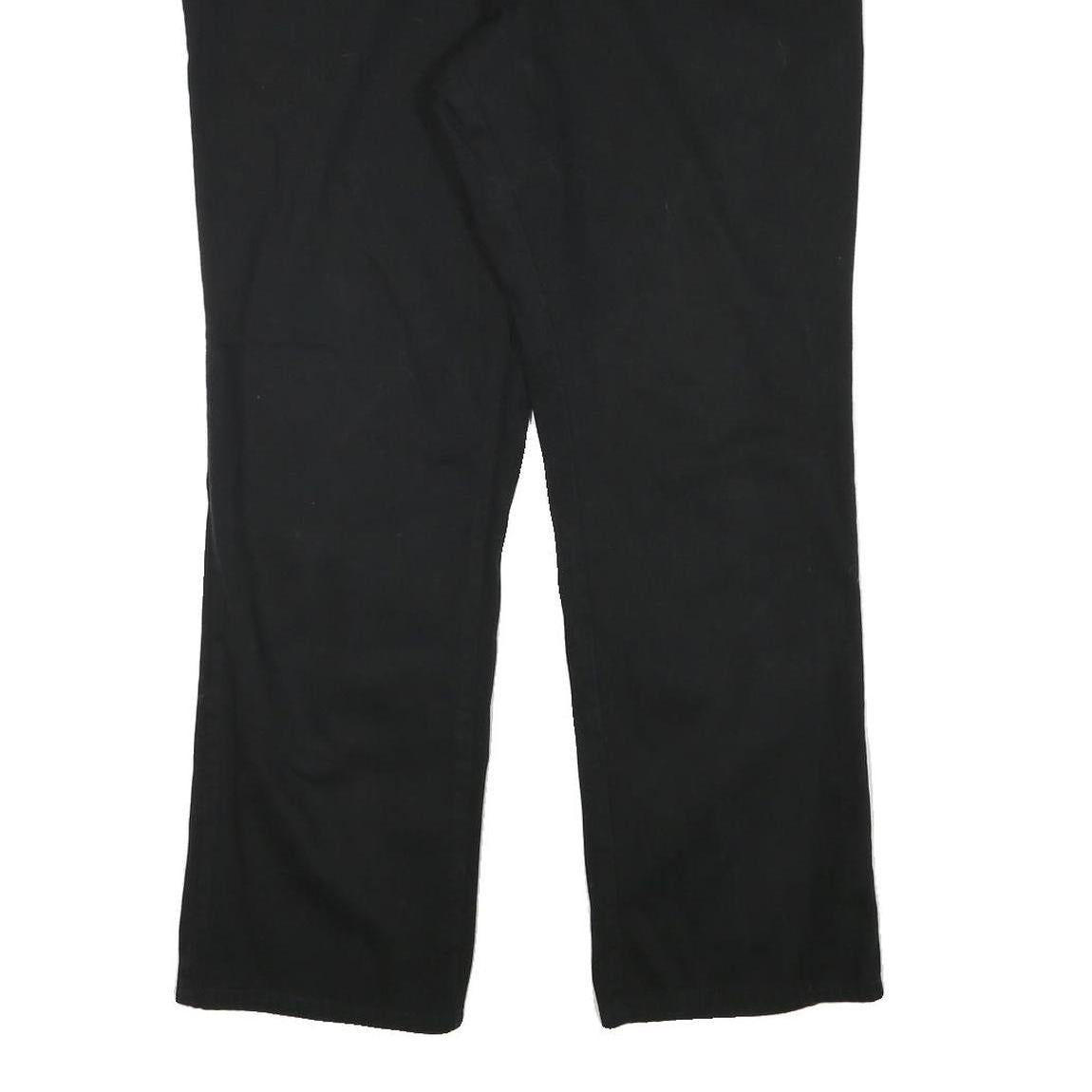 DICKIES Womens Black Cotton Blend Regular Fit Straight Leg Trousers W38 L30