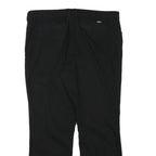 DICKIES Womens Black Cotton Blend Regular Fit Straight Leg Trousers W38 L30