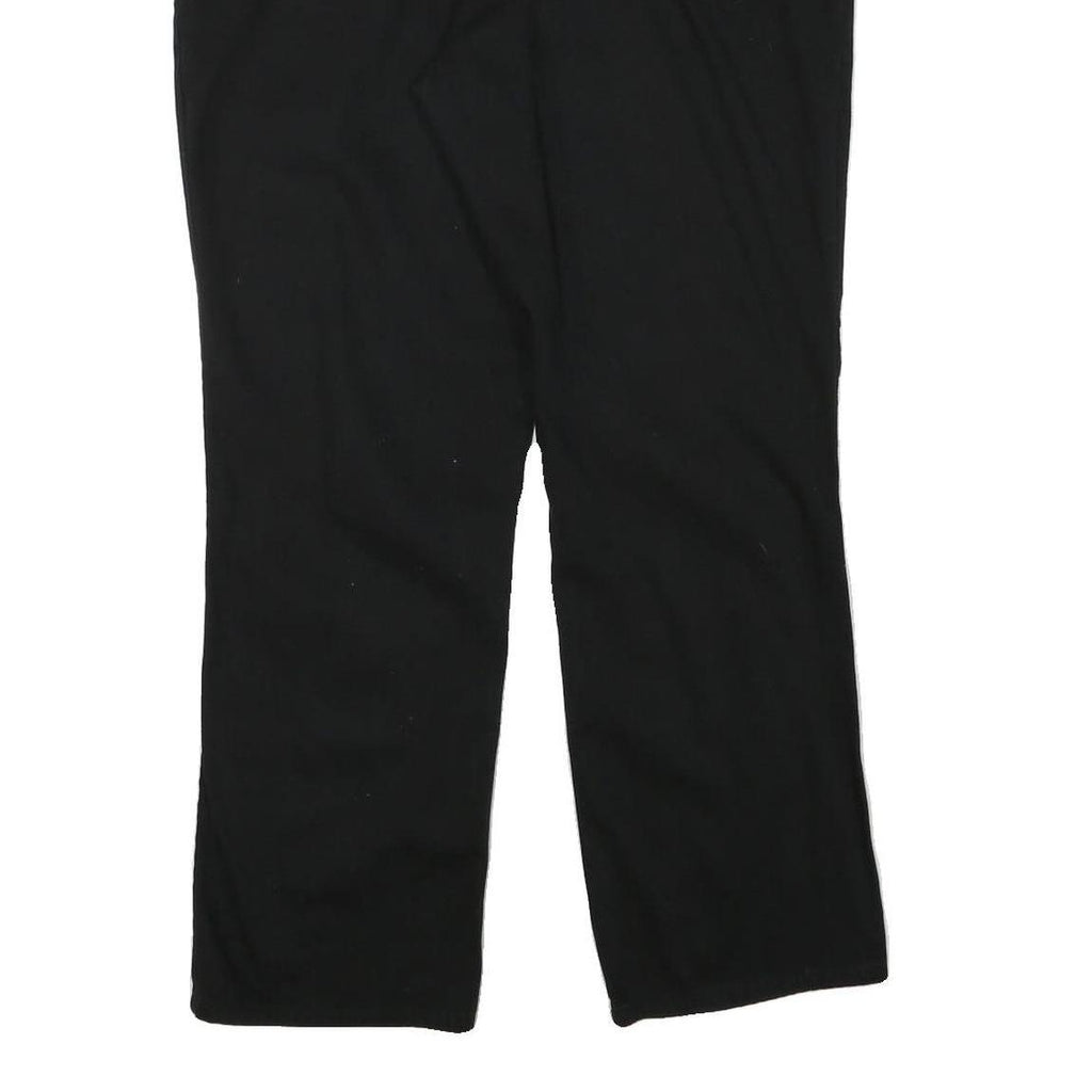 DICKIES Womens Black Cotton Blend Regular Fit Straight Leg Trousers W38 L30