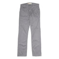 LEVI'S Mens Cotton Blend Grey Slim Straight Trousers W27 L28 Casual Zip Closure