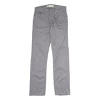 LEVI'S Mens Cotton Blend Grey Slim Straight Trousers W27 L28 Casual Zip Closure