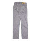 LEVI'S Mens Cotton Blend Grey Slim Straight Trousers W27 L28 Casual Zip Closure