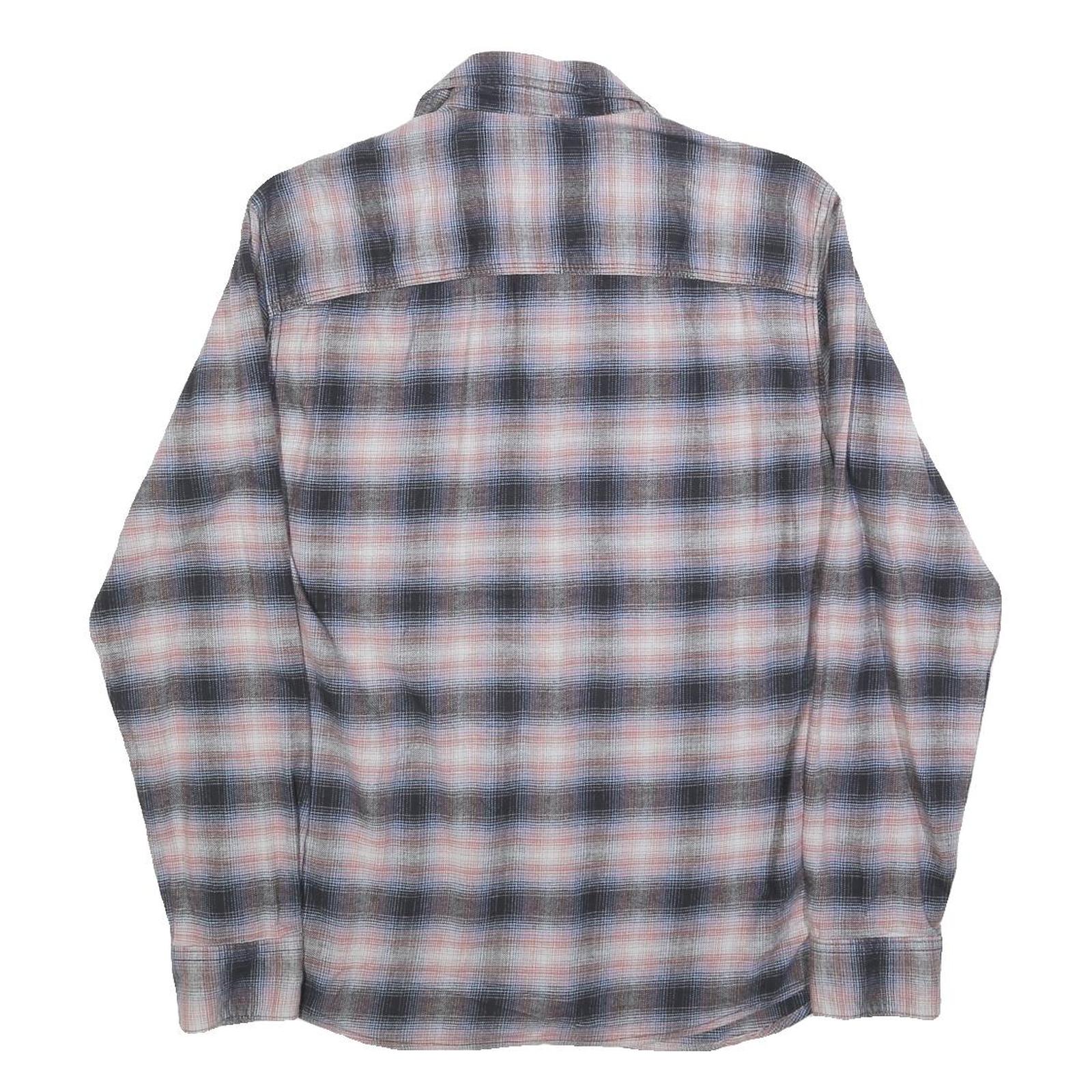 LEE Mens Blue & Pink Check Shirt M Cotton Blend Casual Long Sleeve Button Shirt