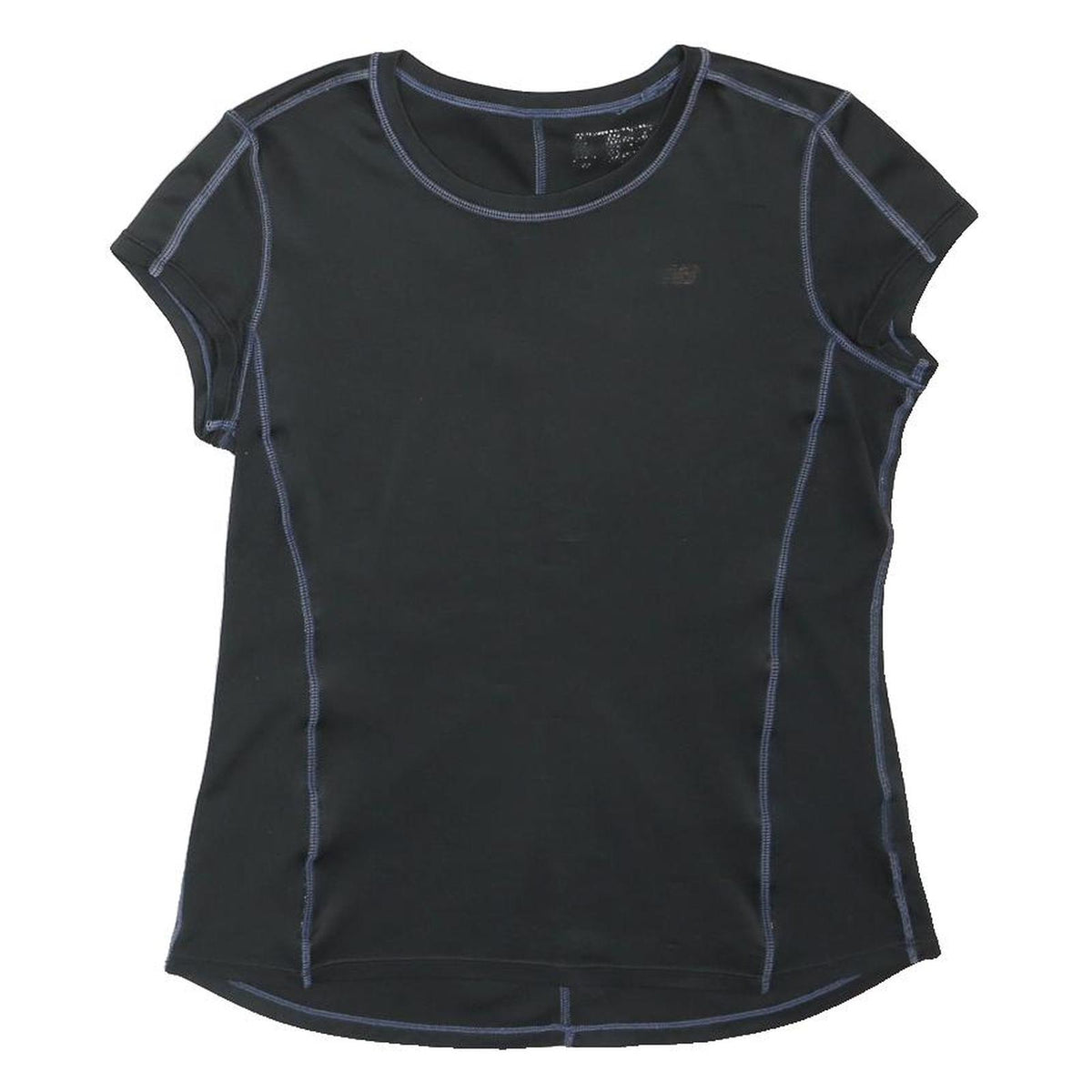 NEW BALANCE Womens Black Athletic T-Shirt XS Short Sleeve Round Neck Performance