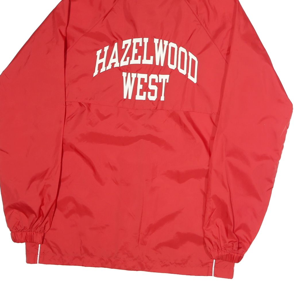 CHAMPION Mens Red Hazelwood West Logo Zip Jacket S Polyester Hooded Sportswear