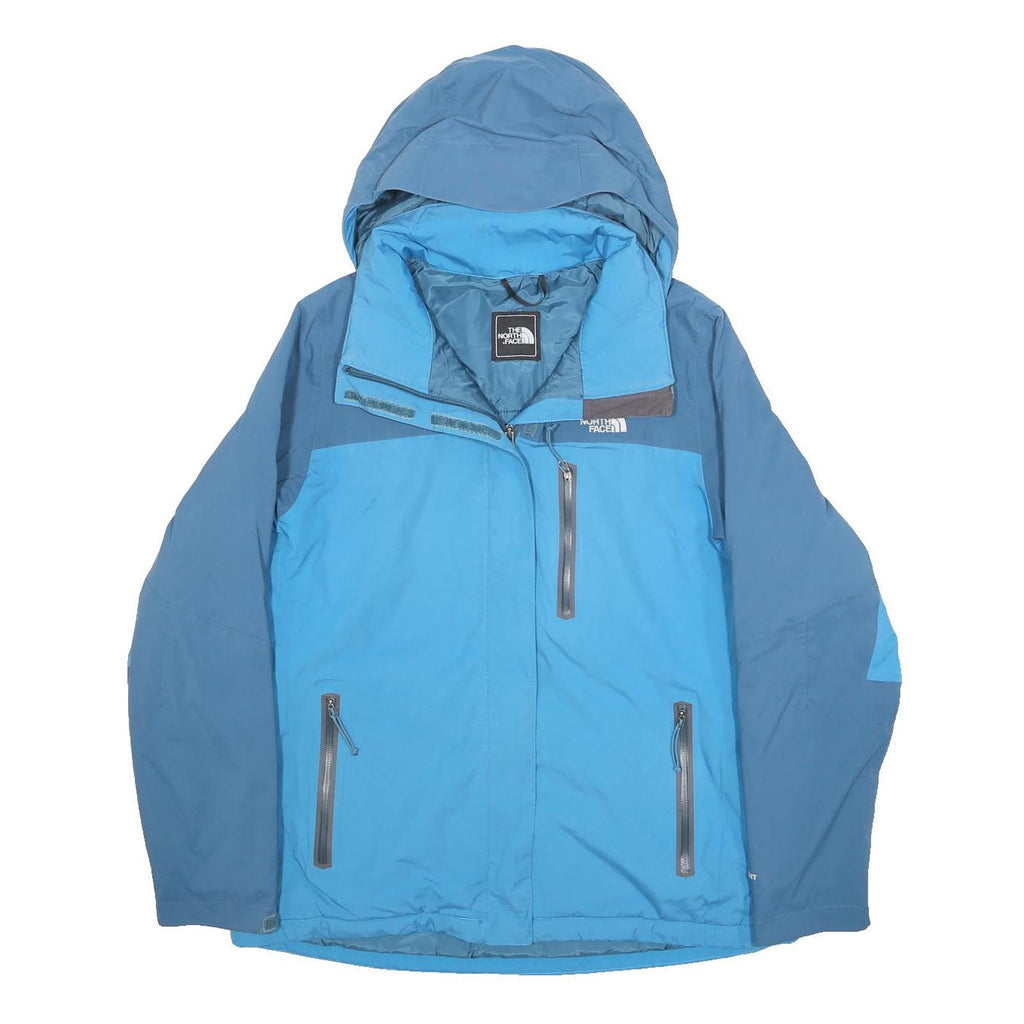 THE NORTH FACE Womens Blue & Navy Outdoor Jacket M Nylon Waterproof Zip Hooded
