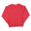 Mens Red Sweatshirt Crew Neck L Cotton Blend Plain Regular Fit Casual