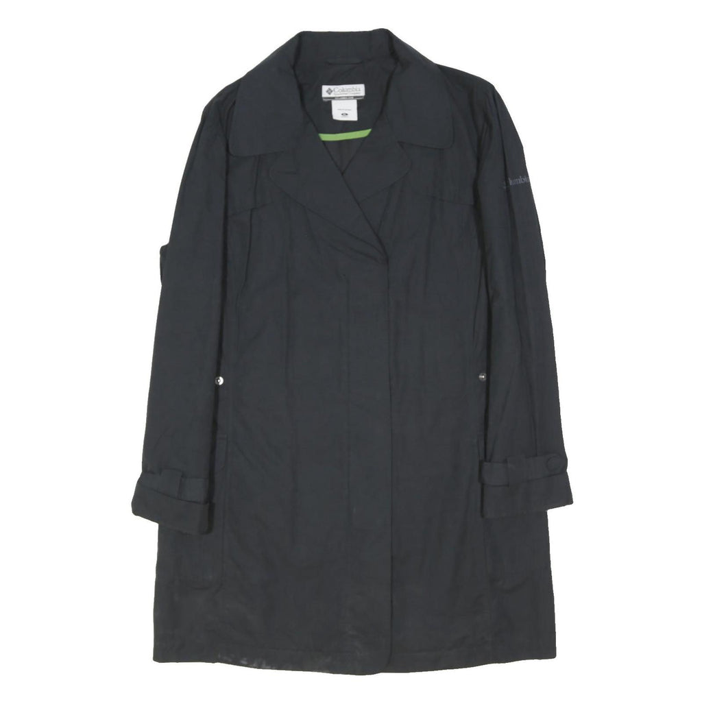 COLUMBIA Womens Black Jacket XL Cotton Blend Button Plain Outdoor Casual Coat