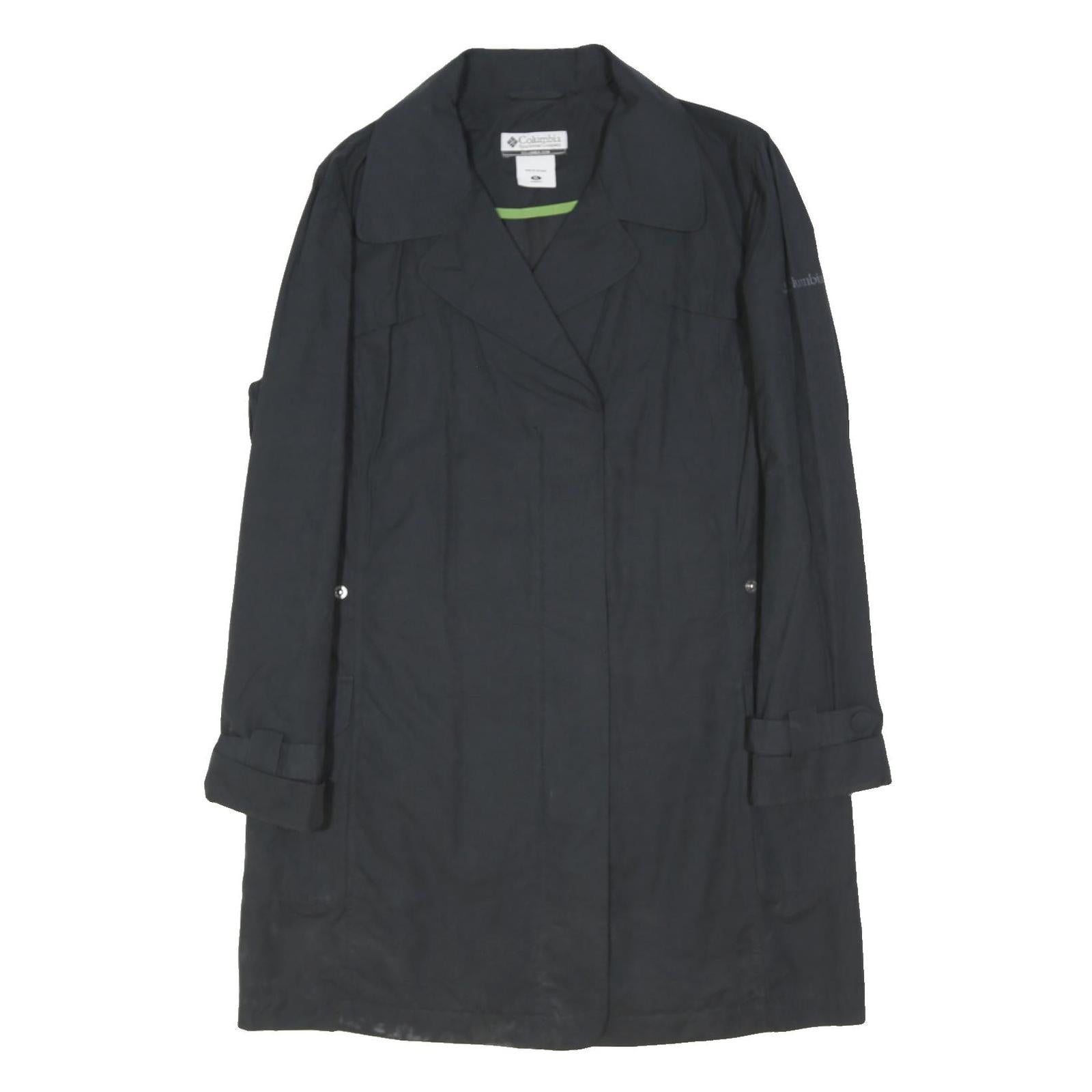COLUMBIA Womens Black Jacket XL Cotton Blend Button Plain Outdoor Casual Coat