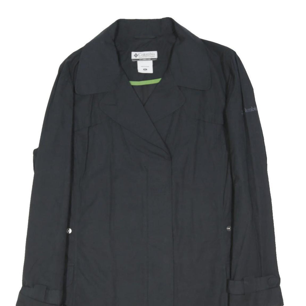 COLUMBIA Womens Black Jacket XL Cotton Blend Button Plain Outdoor Casual Coat