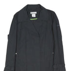 COLUMBIA Womens Black Jacket XL Cotton Blend Button Plain Outdoor Casual Coat