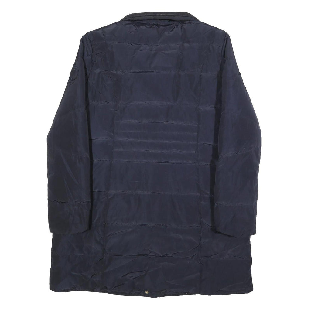 LAUREN RALPH LAUREN Womens Navy Blue Quilted Jacket XL Polyester Zip Coat