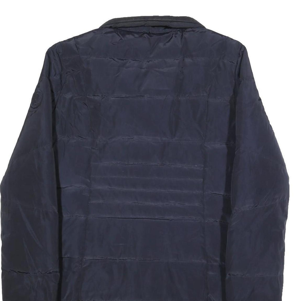 LAUREN RALPH LAUREN Womens Navy Blue Quilted Jacket XL Polyester Zip Coat