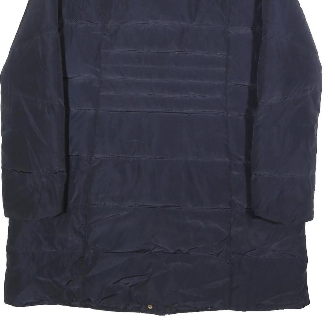 LAUREN RALPH LAUREN Womens Navy Blue Quilted Jacket XL Polyester Zip Coat