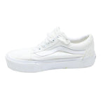 VANS Old Skool Womens White Canvas Low Top Trainers UK 5 Fashion Casual Shoes
