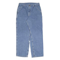 CARHARTT Mens Relaxed Blue Denim Cotton Jeans W30 L30 Workwear Utility Zip