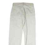 LEE COOPER Mens Cotton White Regular Fit Straight Leg Trousers W36 L30 Casual