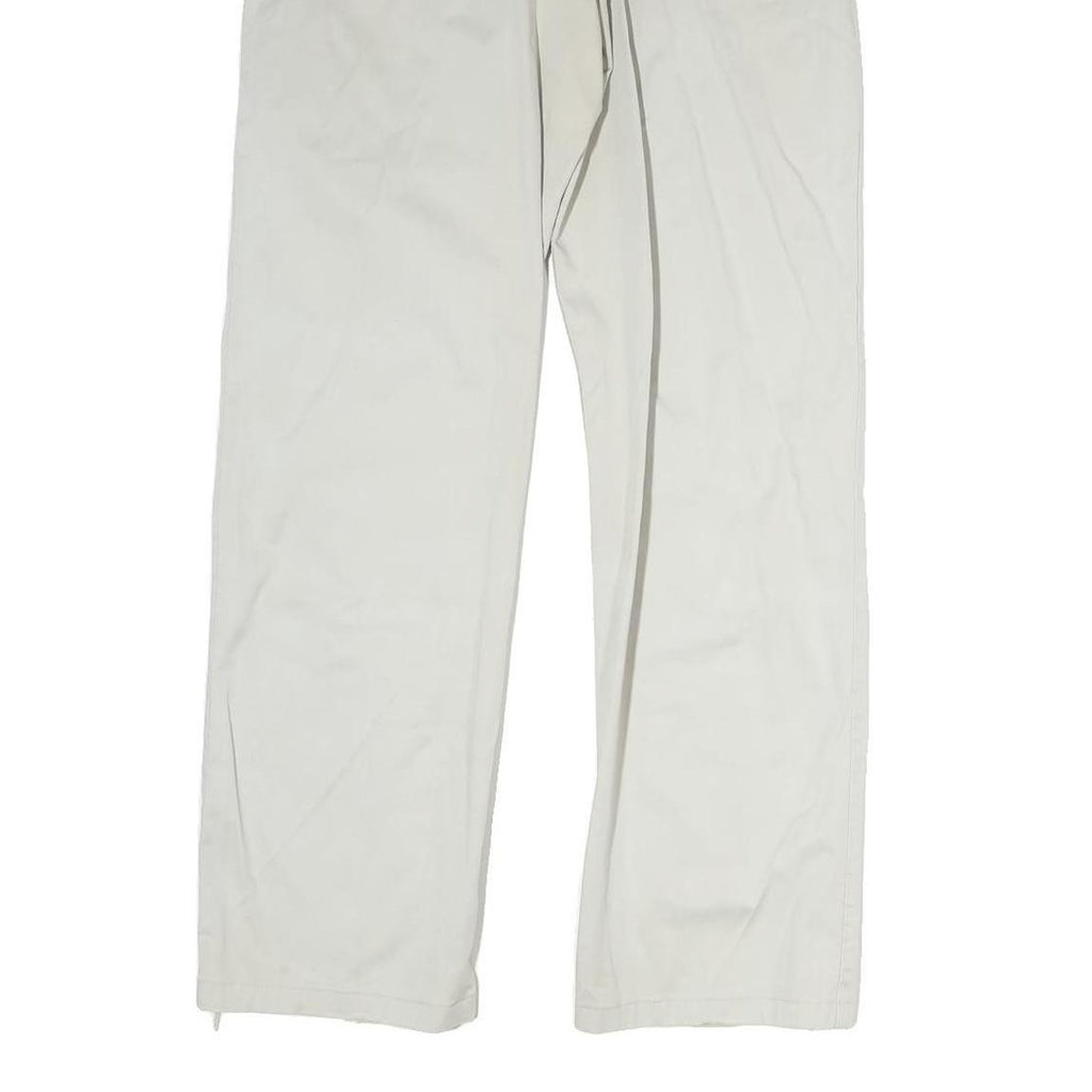 LEE COOPER Mens Cotton White Regular Fit Straight Leg Trousers W36 L30 Casual