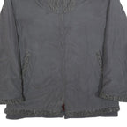 BETTY BARCLAY Womens Grey Jacket L Polyester Blend Zip Plain Relaxed Fit Winter