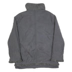 BETTY BARCLAY Womens Grey Jacket L Polyester Blend Zip Plain Relaxed Fit Winter