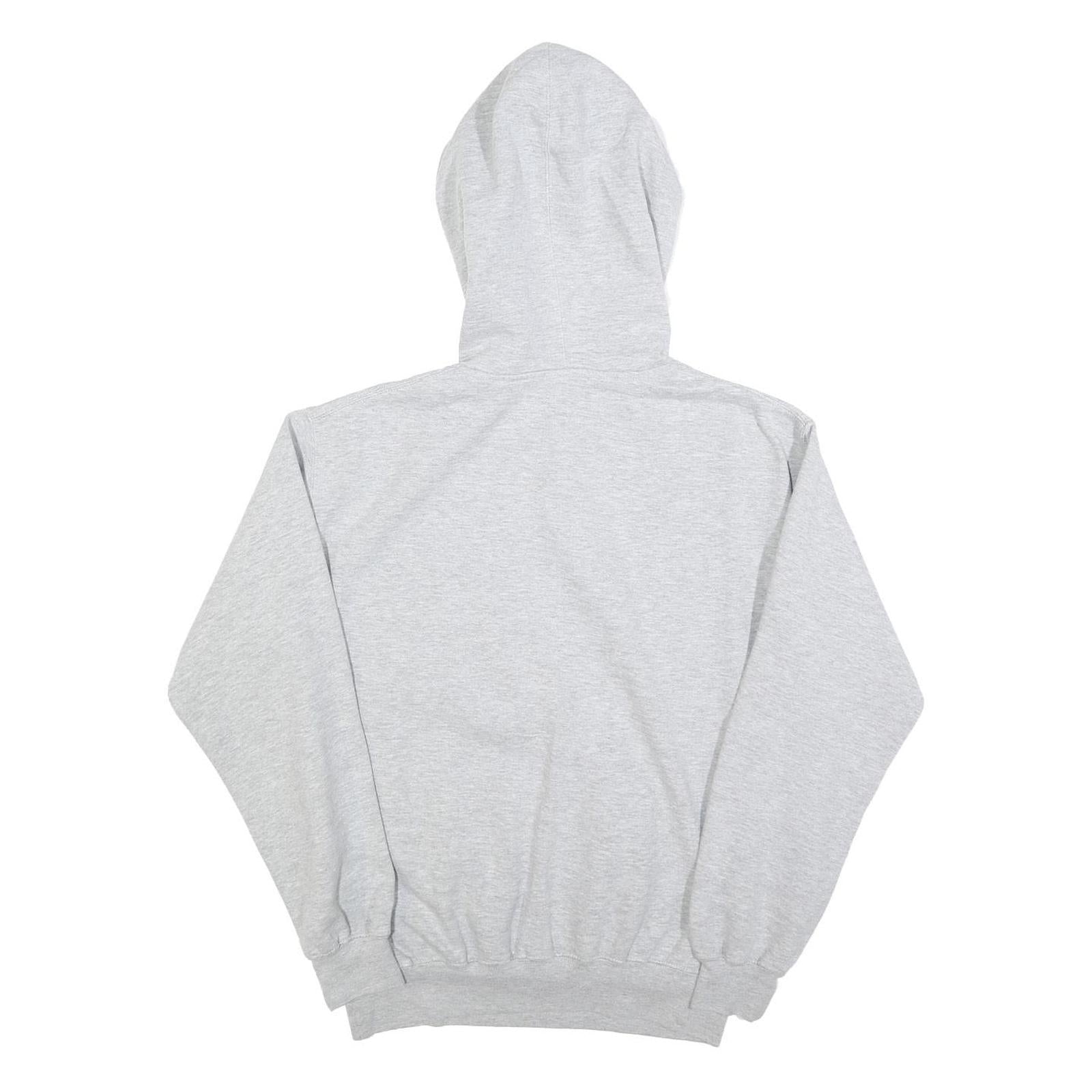 PRAIRIE MOUNTAIN Mens Grey NASA Logo Pullover Hoodie S Cotton Blend Casual