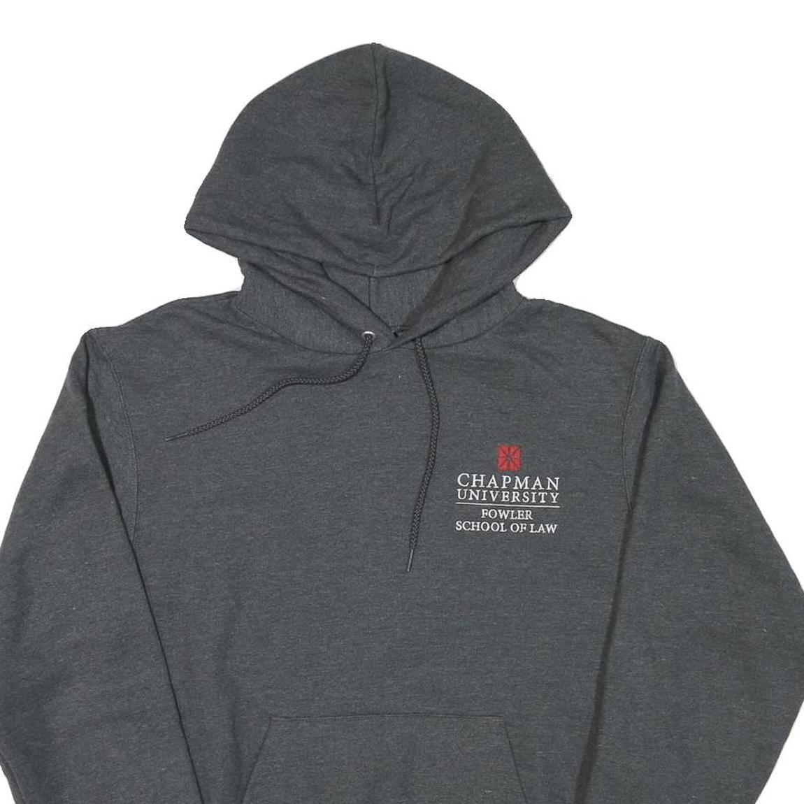 CHAMPION Mens Dark Grey Chapman University Fowler School Of Law Hoodie S Cotton