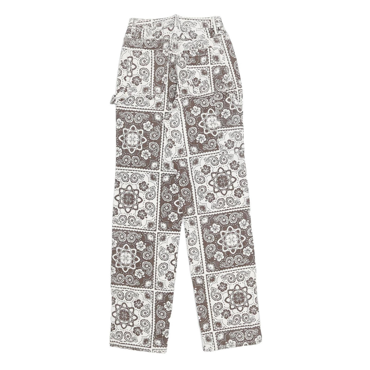 PACSUN Womens Regular Fit Straight Leg Denim Light W25 L32 Patterned Casual