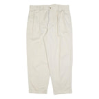 NAUTICA Mens Regular Fit Beige Cotton Blend Trousers W38 L30 Casual Zip