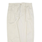 NAUTICA Mens Regular Fit Beige Cotton Blend Trousers W38 L30 Casual Zip