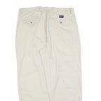 NAUTICA Mens Regular Fit Beige Cotton Blend Trousers W38 L30 Casual Zip