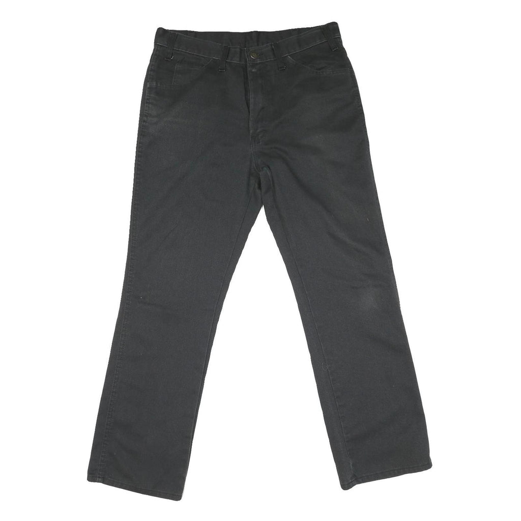 DICKIES Mens Regular Fit Black Denim Jeans W32 L28 Workwear Cotton Blend Zip