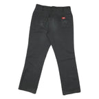 DICKIES Mens Regular Fit Black Denim Jeans W32 L28 Workwear Cotton Blend Zip
