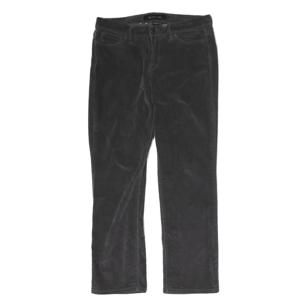CALVIN KLEIN JEANS Mens Cotton Blend Black Regular Straight Trousers W32 L27