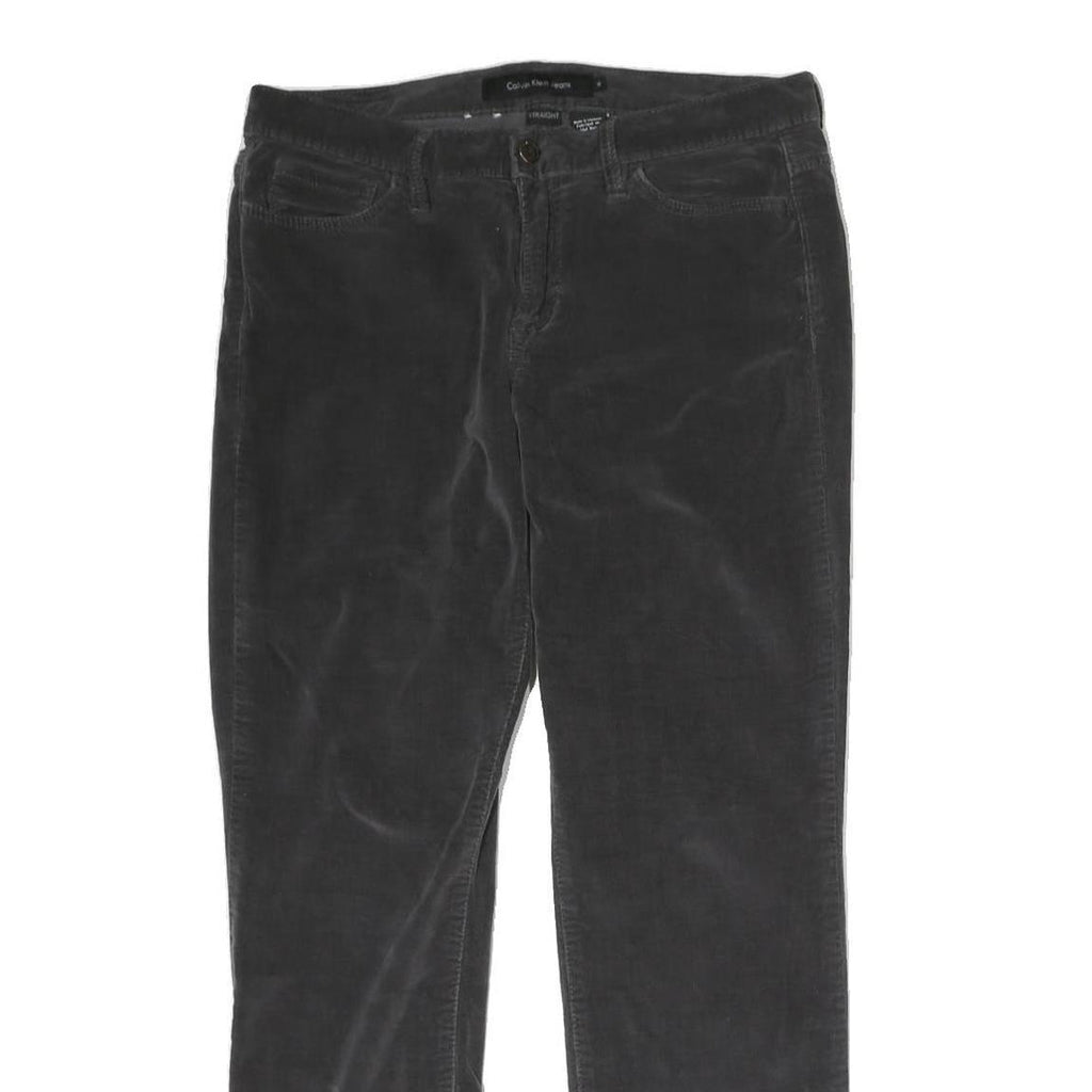 CALVIN KLEIN JEANS Mens Cotton Blend Black Regular Straight Trousers W32 L27