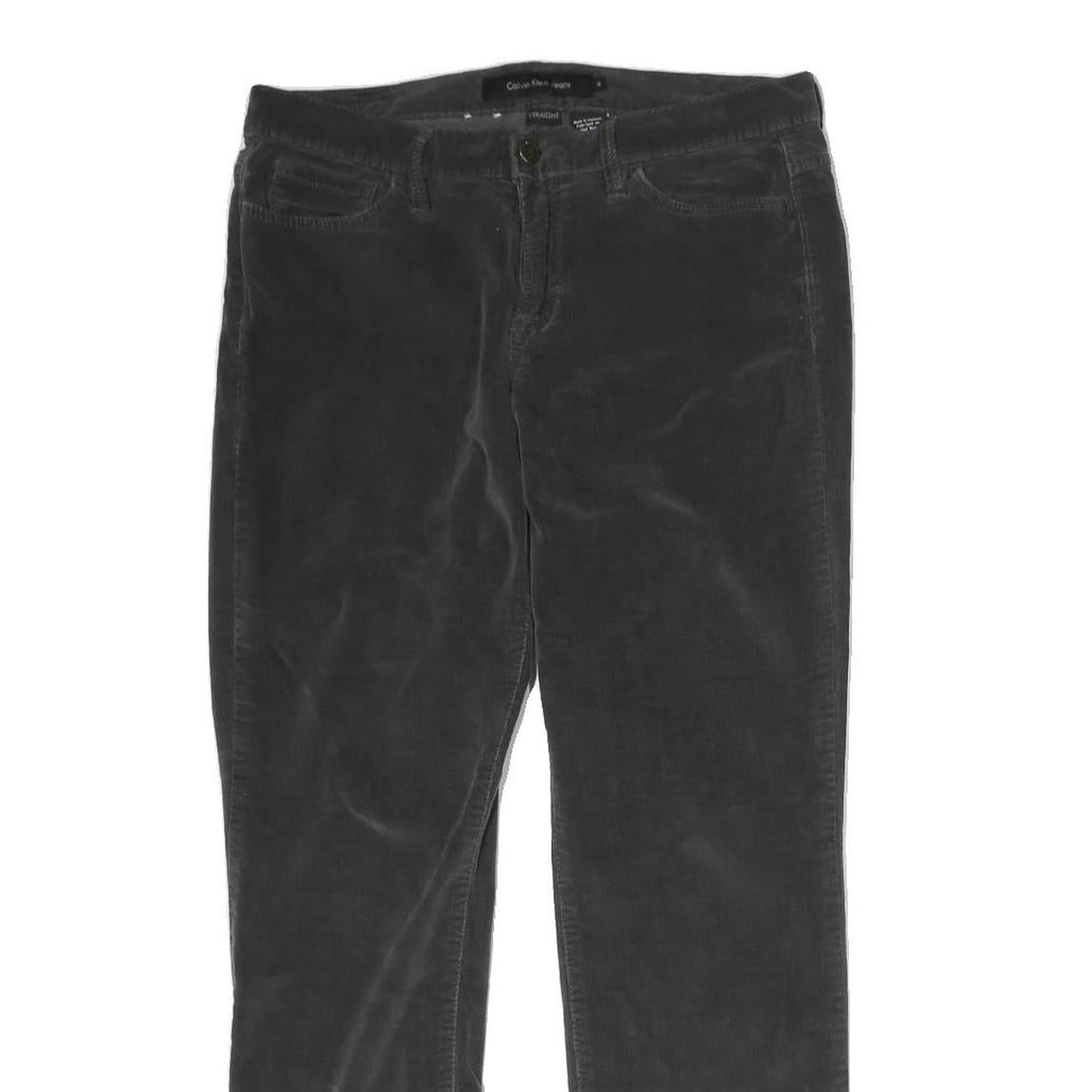 CALVIN KLEIN JEANS Mens Cotton Blend Black Regular Straight Trousers W32 L27