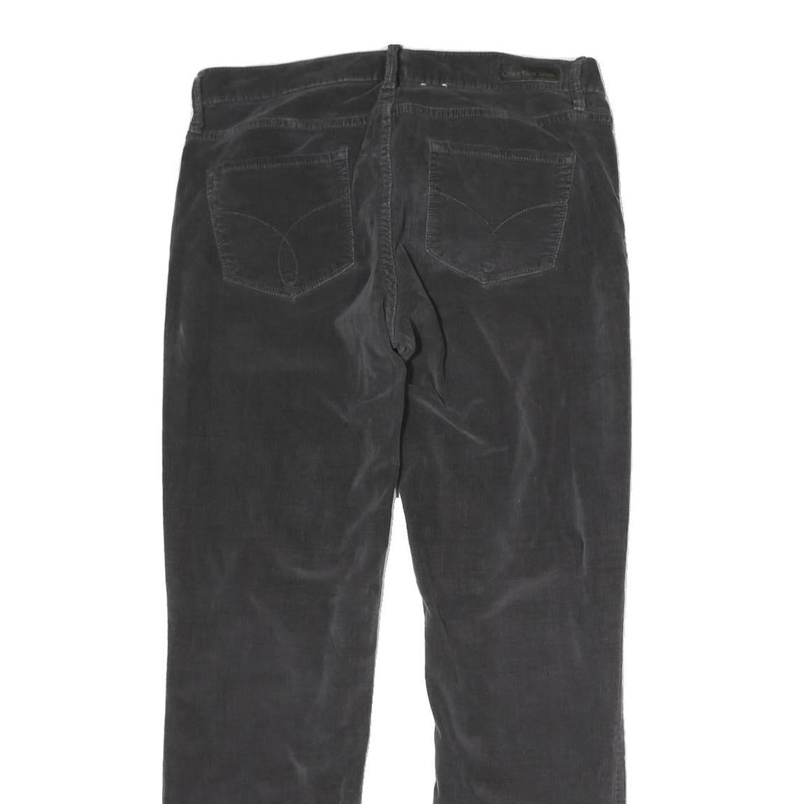 CALVIN KLEIN JEANS Mens Cotton Blend Black Regular Straight Trousers W32 L27